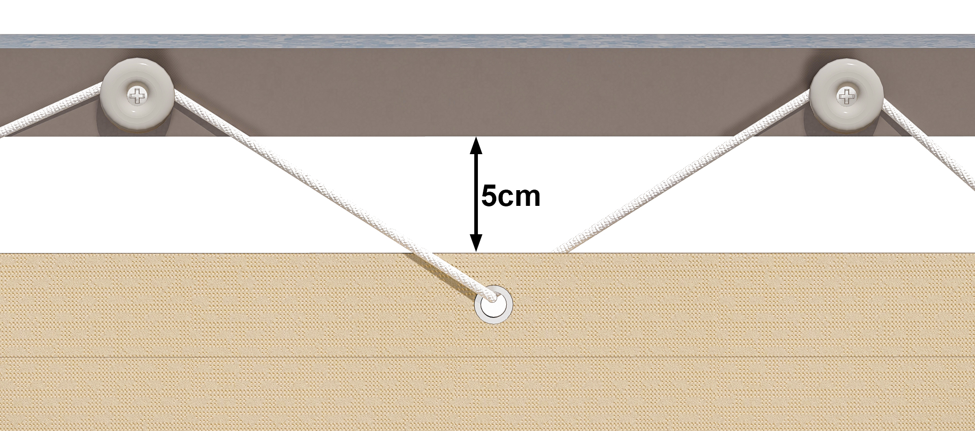 Fixation périphérique d'une toile pour brise vue